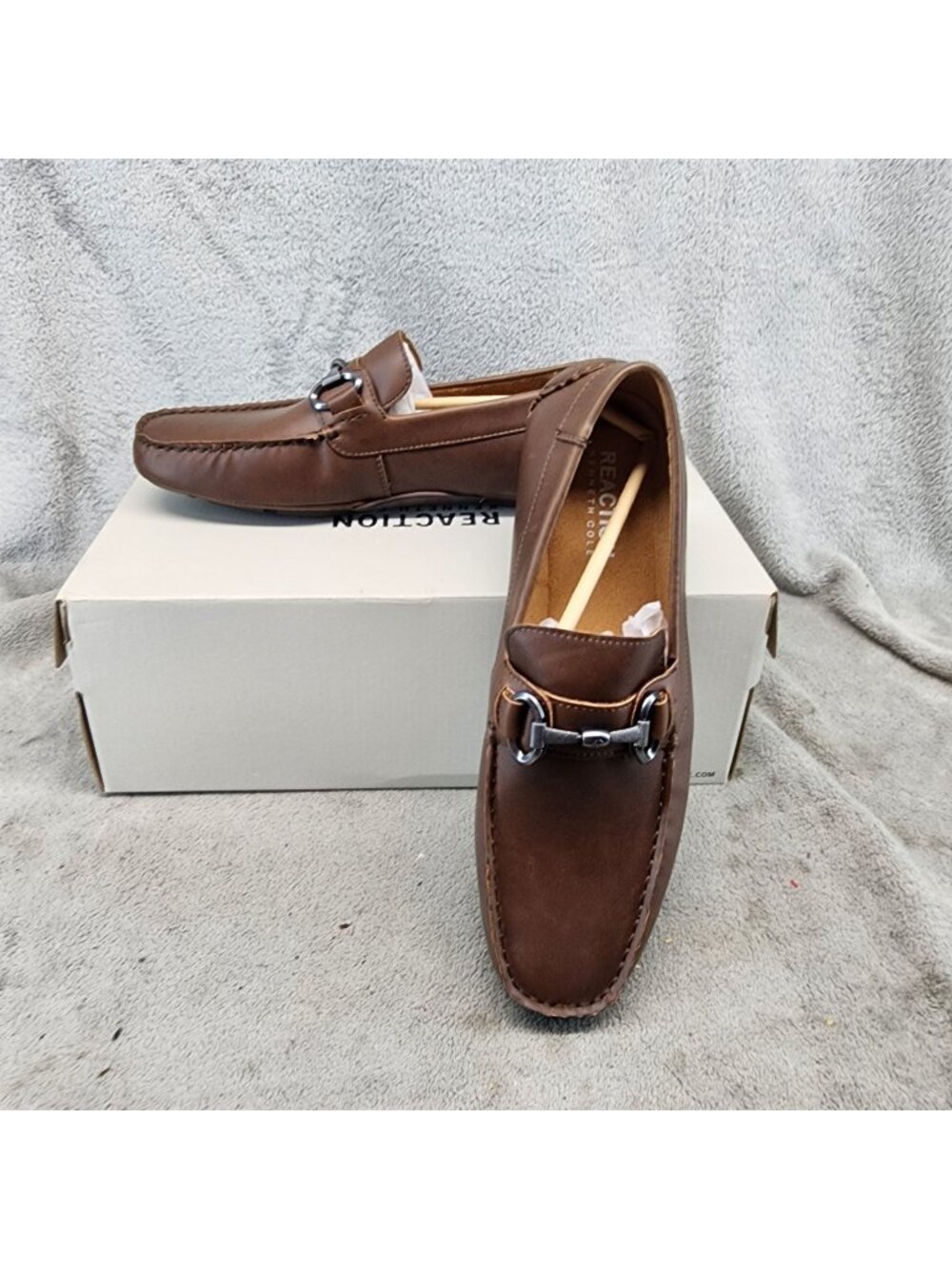 Kenneth Cole Shoes Mens Size 9 Reaction Lyon Bit Driver Brown Loafer *NWT*